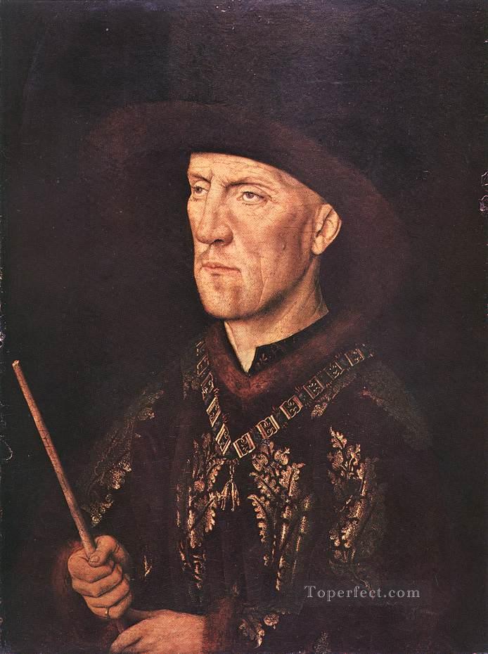 Portrait of Baudouin de Lannoy Renaissance Jan van Eyck Oil Paintings